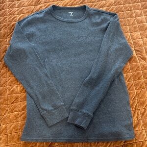 Men's Gray Flannel Long Sleeve Shirt